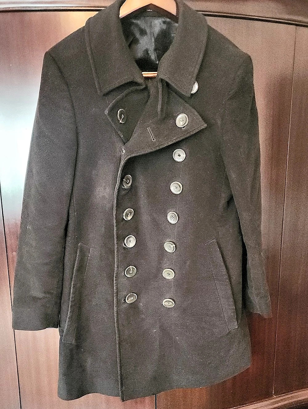 Gucci Cotton Peacoat Double-Breasted Black Size 52 R/US 42R